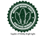 The logo for holiday bright lights is a certified member.