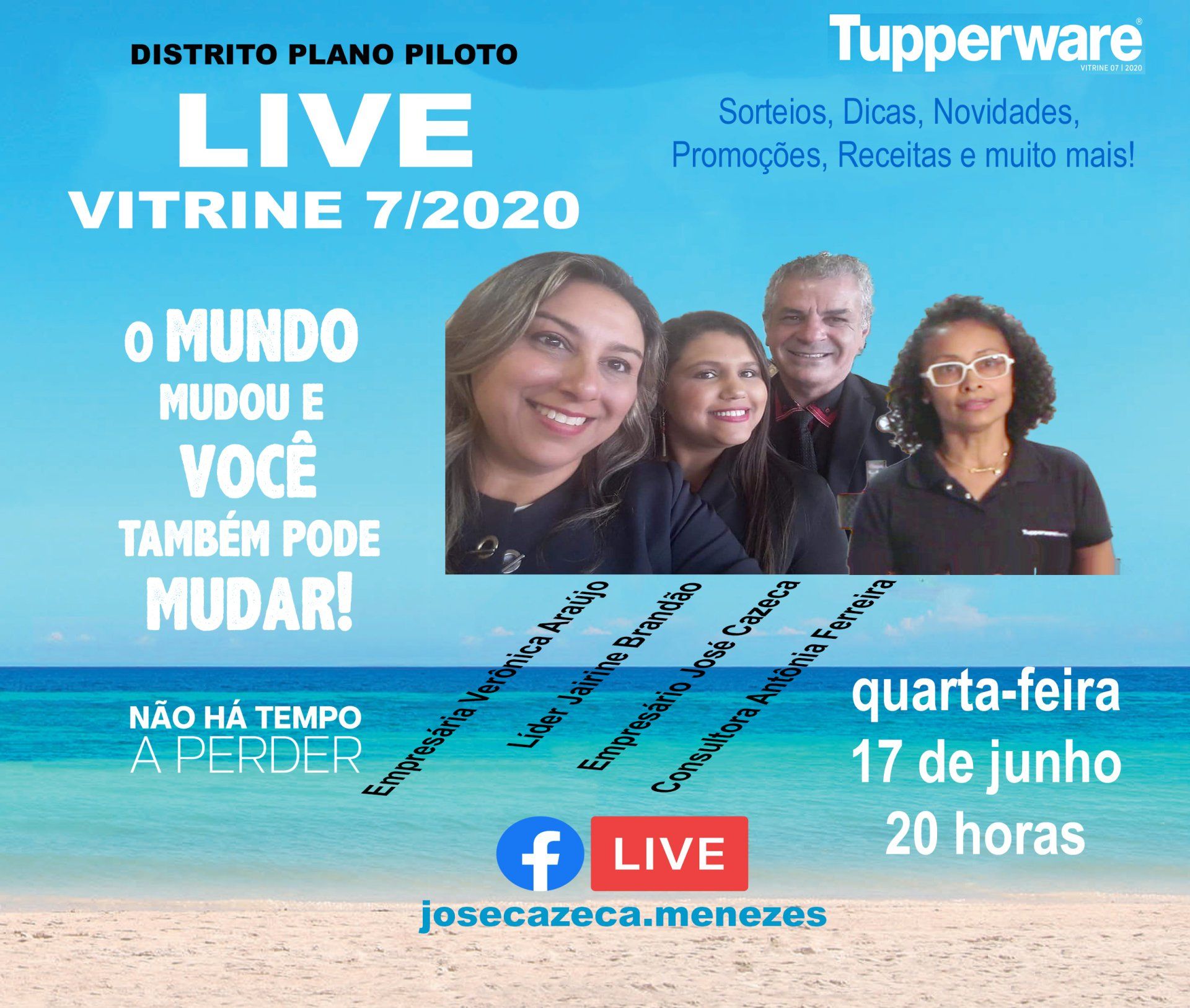 LIVE do Distrito Plano Piloto Tupperware - Toda quinta feira 20 horas