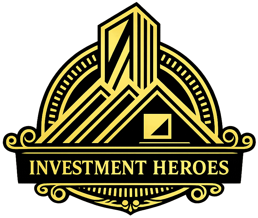 A gold-and-black logo featuring a stylized building and roof silhouette with the text 