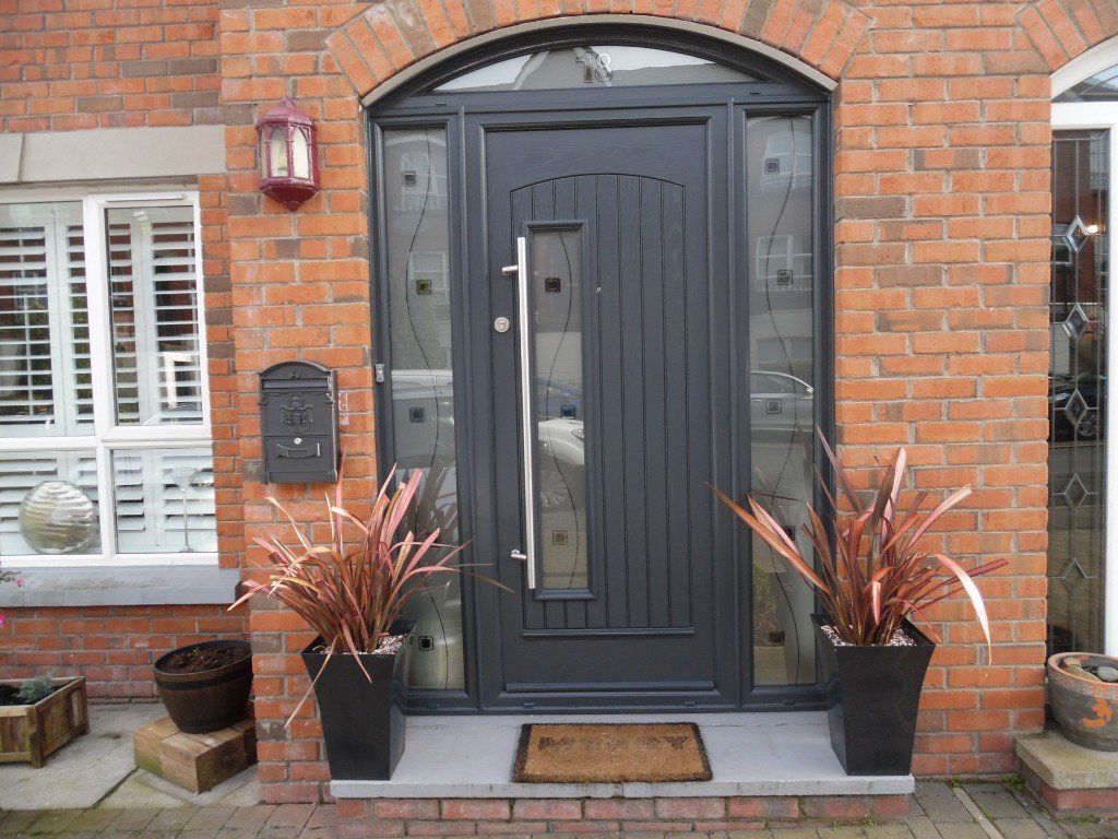 curved entrance composite front door