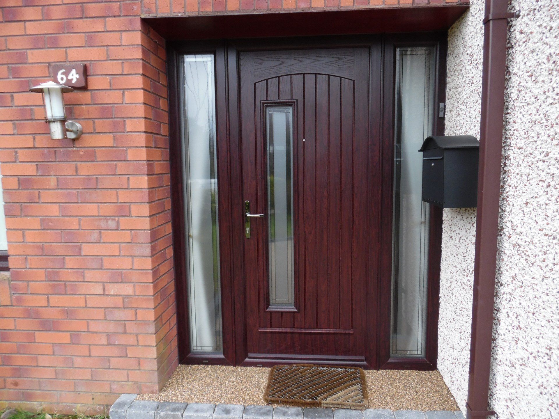 mahogany composite front door