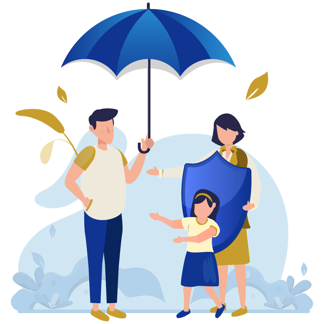 Illustration of protecting a family with life insurance