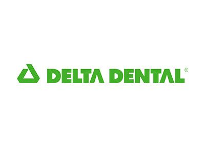 Delta Dental logo with a green triangle and green text.