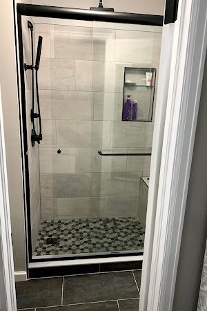 A completed tub to shower conversion in Castle Rock, CO