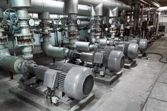 Electric Motors - Blue industrial pump in Quincy, MA