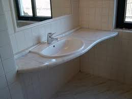 Lavatório de Banheiro em Granito Branco no Site da Marmoraria Dom Pedro