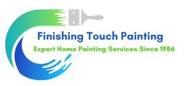 Logo of Finishing Touch Painting with a paint brush and swirly paint.