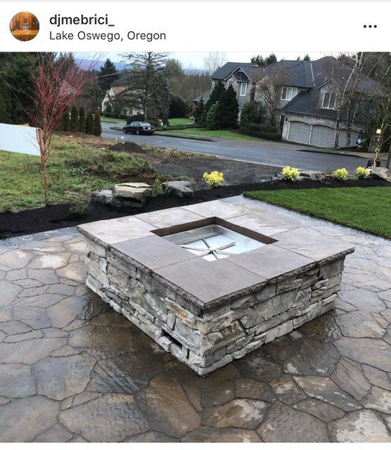 A picture of a fire pit taken in lake oswego oregon
