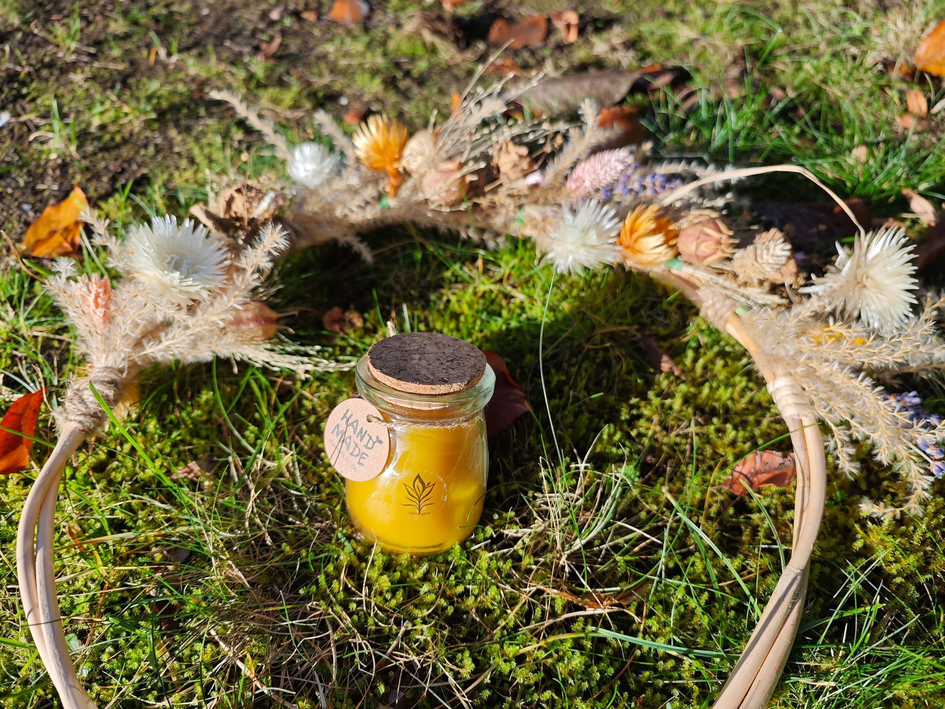 100% bijenwas kaars in glaasje