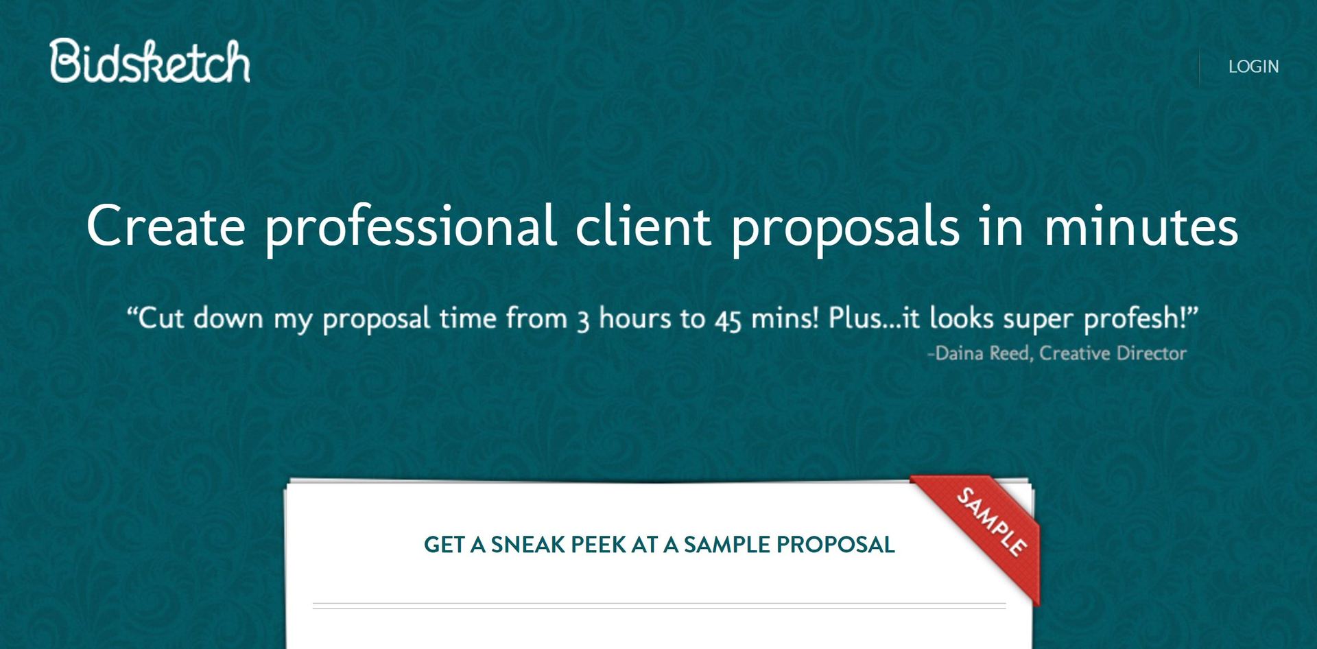 Another simple but effective website home page