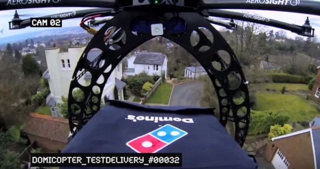 Dominos is also trialing drone home delivery