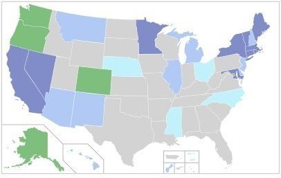 Marijuana legalisation by US state