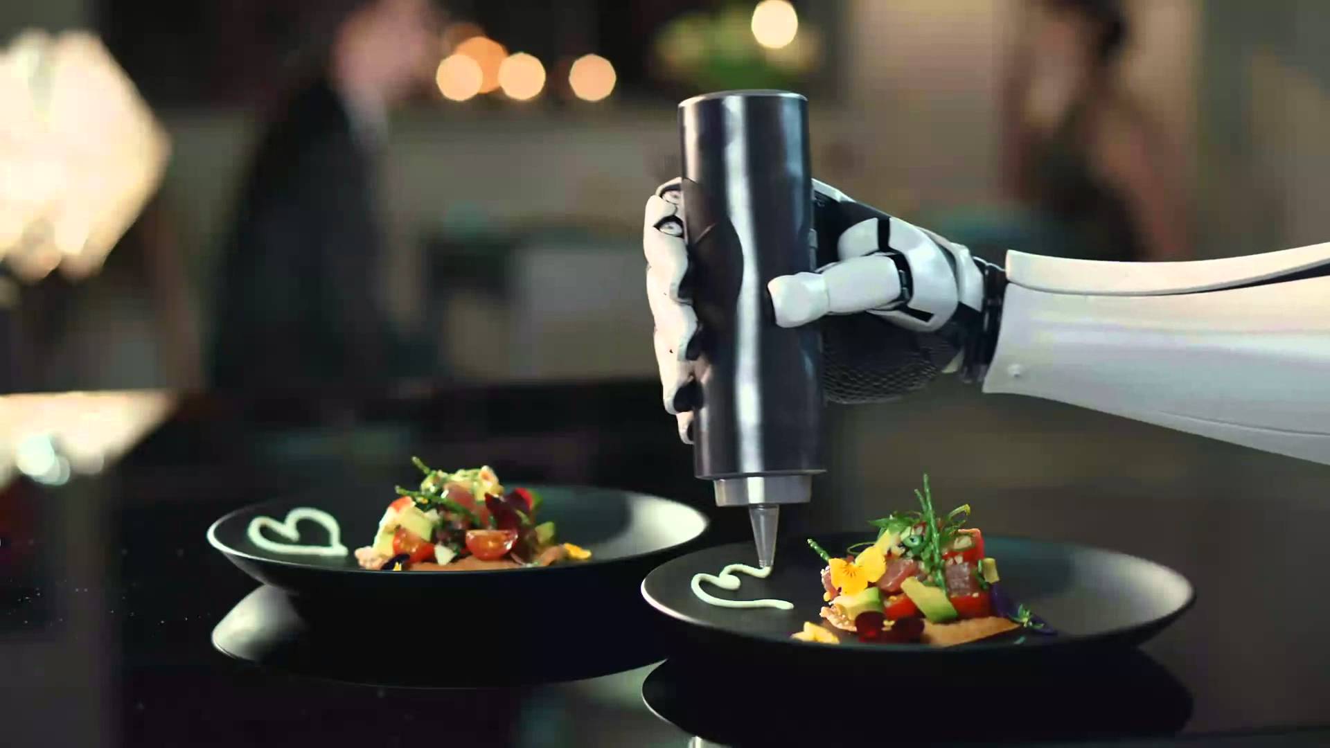 Robot Preparing Food In The Kitchen 2160w 