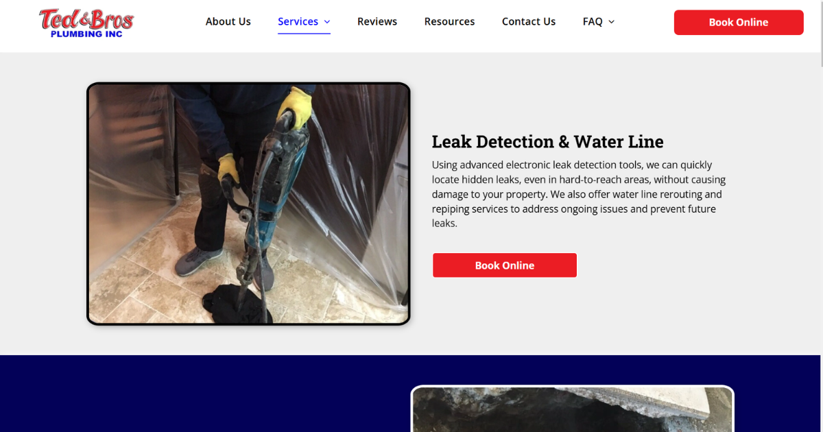 Ted & Bros Plumbing Leak & Water Line Repair Experts