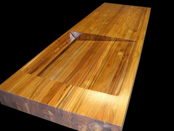 A long piece of wood with a hole in the middle