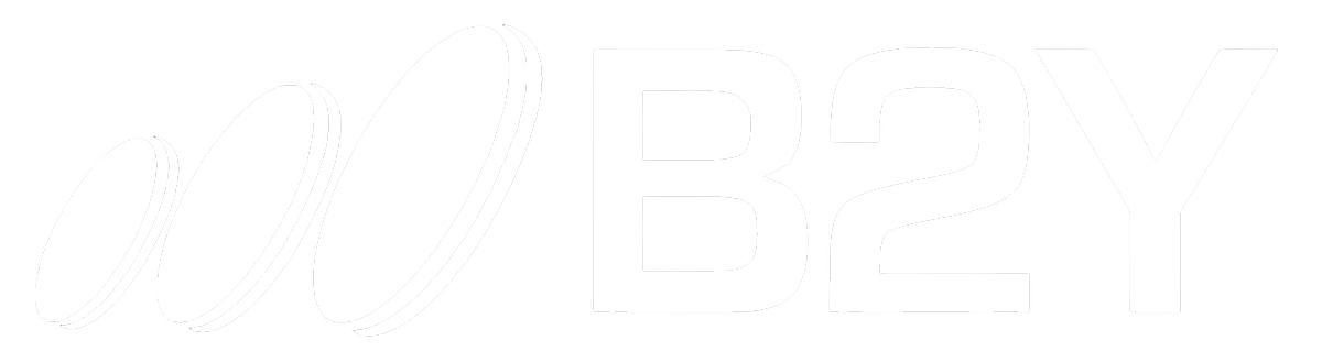 B2Y logo in white