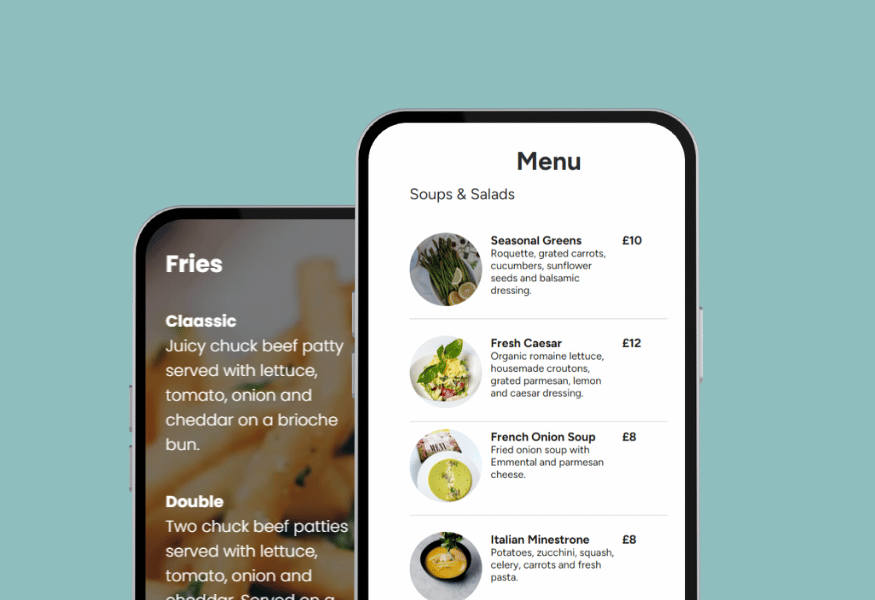 Websites on laptop, tablet, desktop, and phone screens showcasing architectural plans and AI-powered website services.