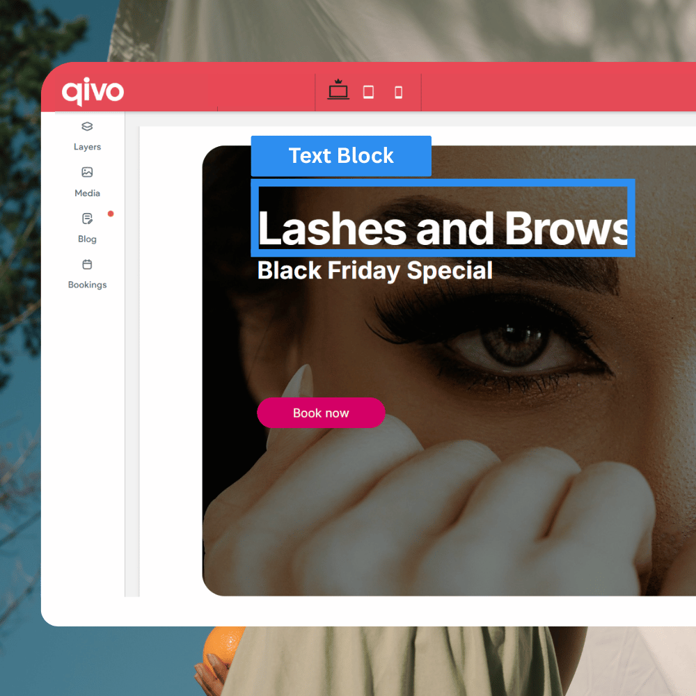 Screenshot of a website promoting 