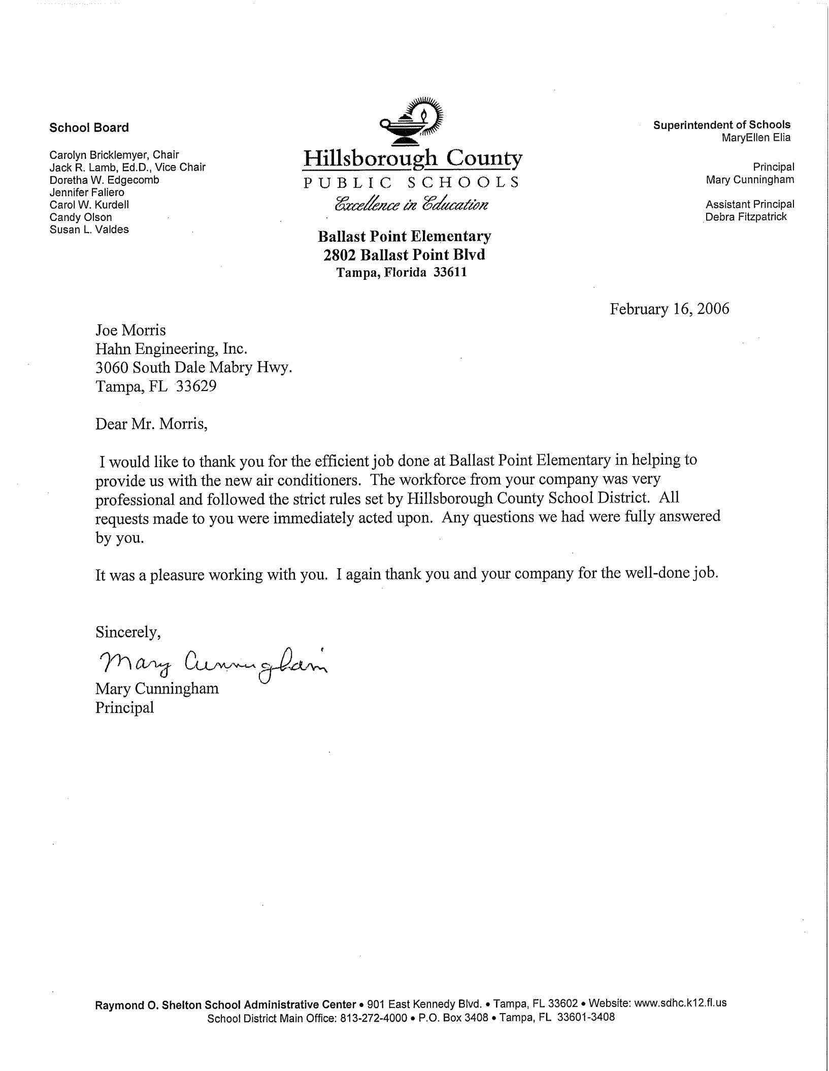 Ballast Point Elementary Letter of Recommendation