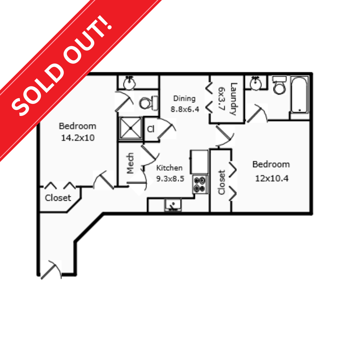 Atrium 2/2 SM2 Floorplan