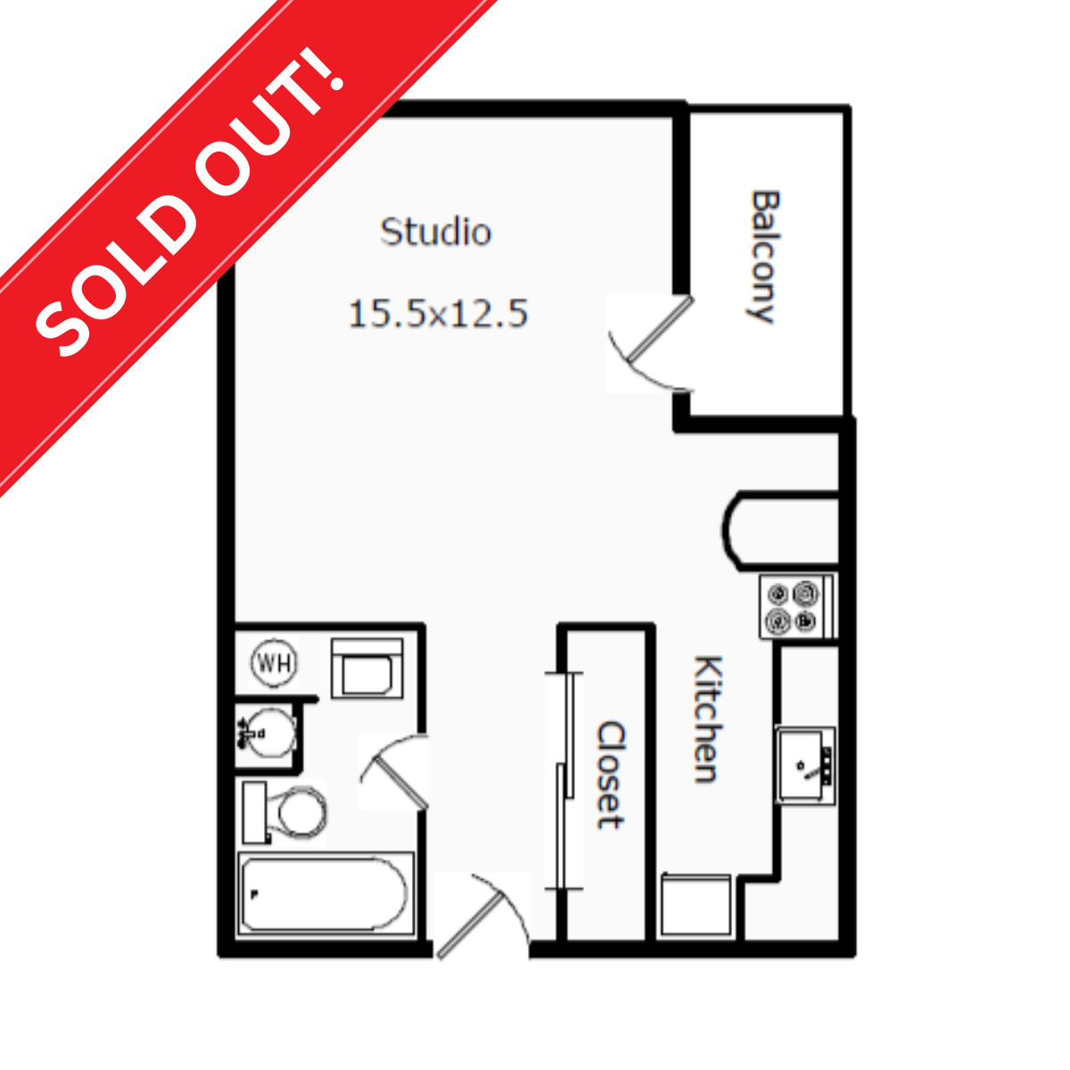 Campus Park Studio Floorplan