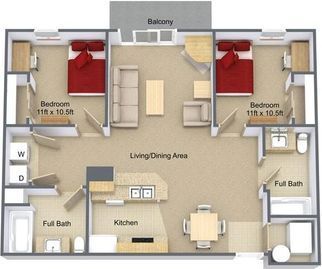 Ram's Park 2 Bed Floor plan