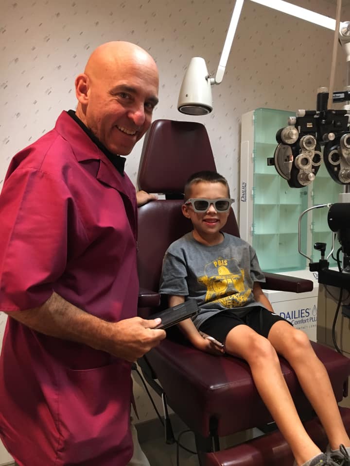 Dr. Fogt & Patient Inside His Office — Defiance, OH — Professional Vision Services, LLC