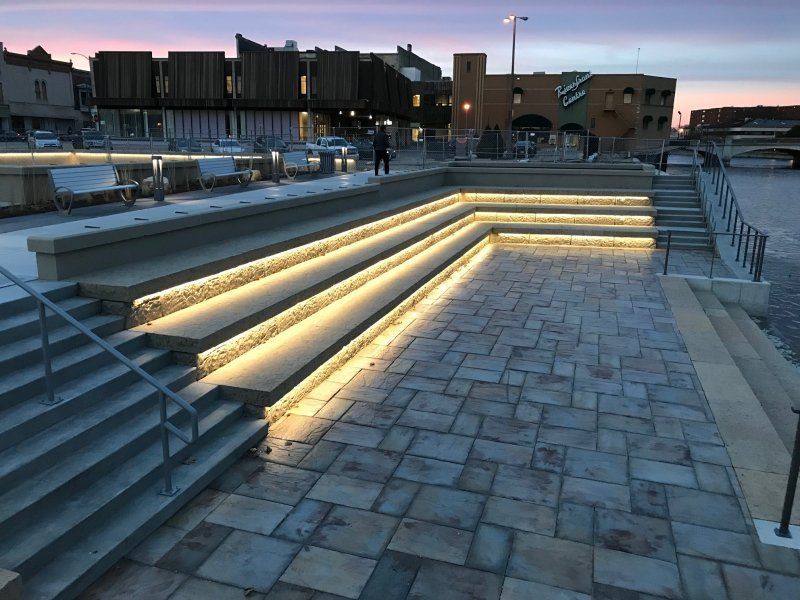 Underlit Retaining Wall