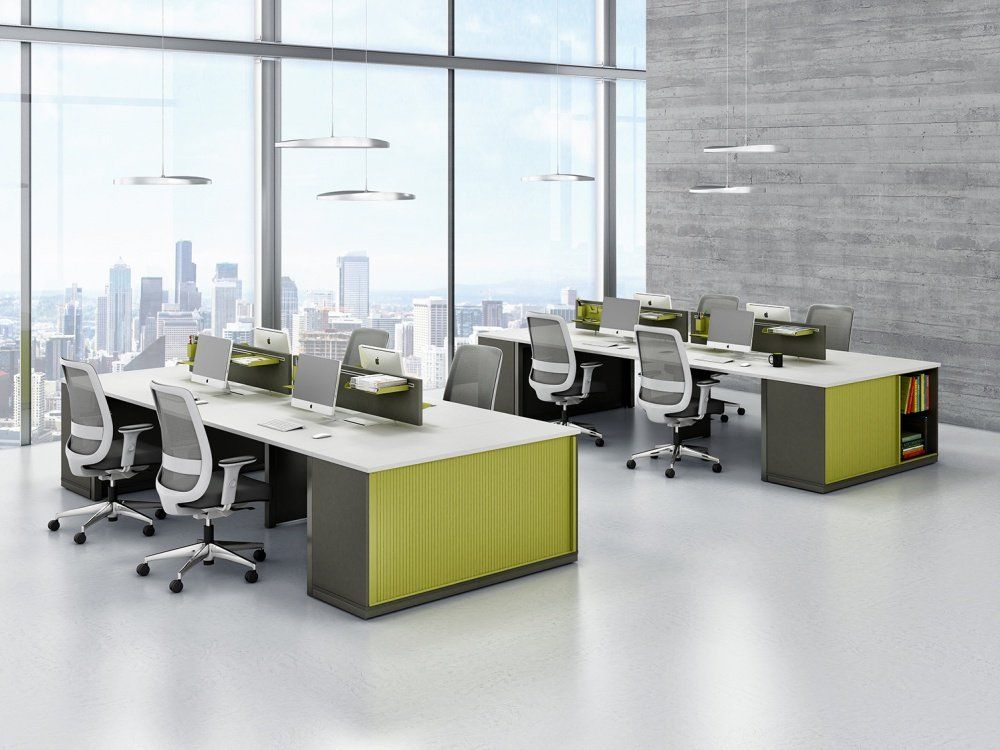 estação de trabalho sem biombos