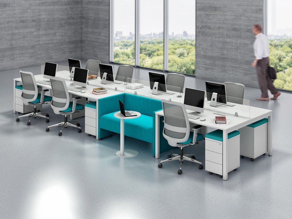 plataforma de trabalho com sofá