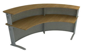 balcão de atendimento curvo grande