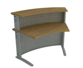 balcão de atendimento curvo pequeno