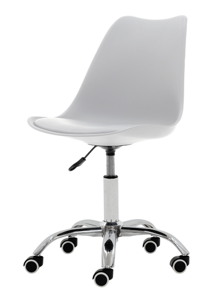 cadeira de escritório giratória branca