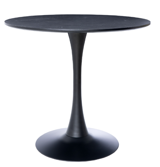 Mesa saarinen com tampo marmorizado preto