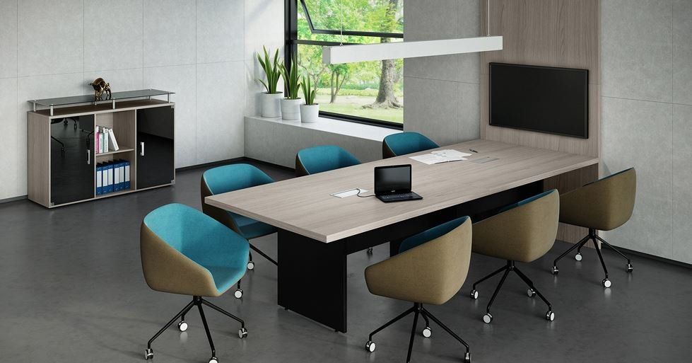 mesa de reunião em painel