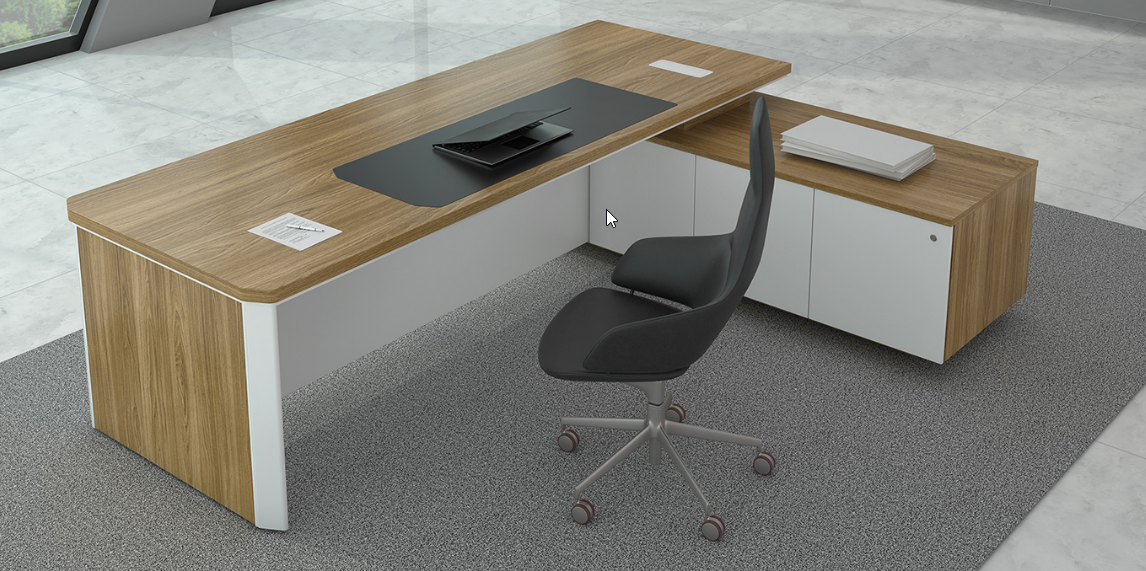 mesa diretiva com gavetas 