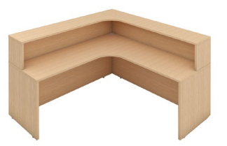 balcão em L em madeira