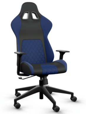 cadeira gamer azul com braços