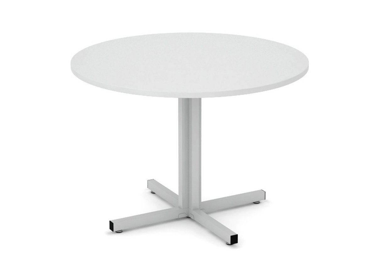 mesa redonda de reunião com pés em aço