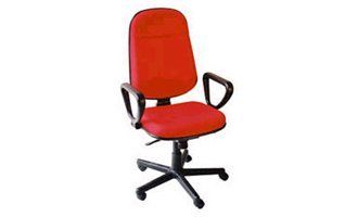 cadeira giratória espaldar diretor vermelha