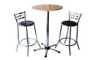 bistro e banquetas marmorizadas