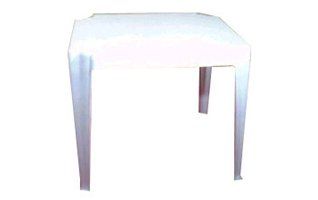 mesa plástica quadrada branca