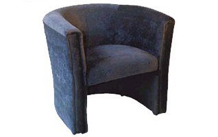 poltrona ferradura em tecido preto