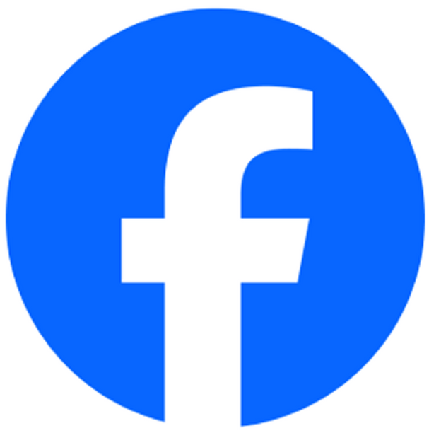 White "f" logo on a blue circle, the Facebook brand icon.