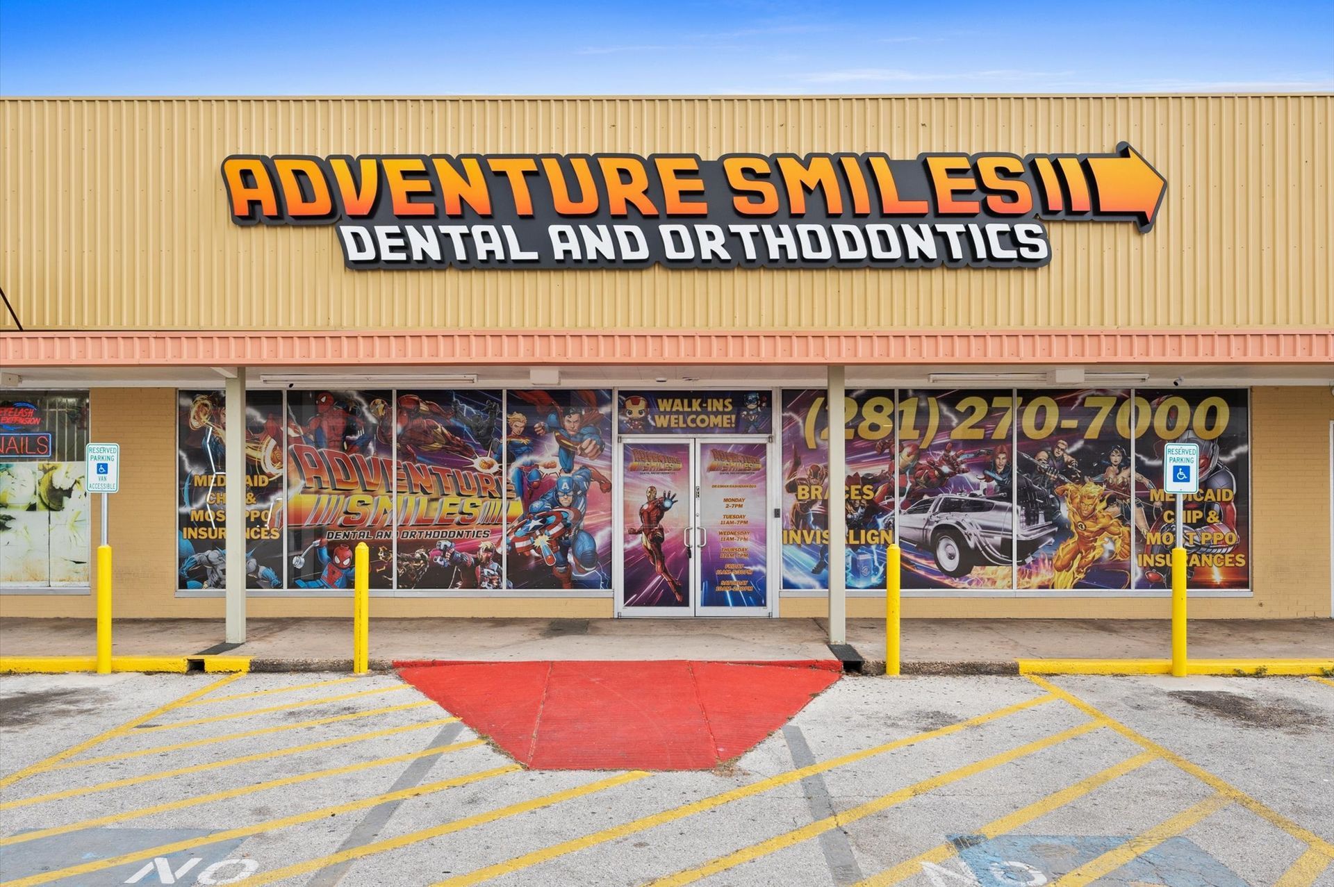 Adventure Smiles Dental & Orthodontics in Houston - The front of a dental and orthodontic office