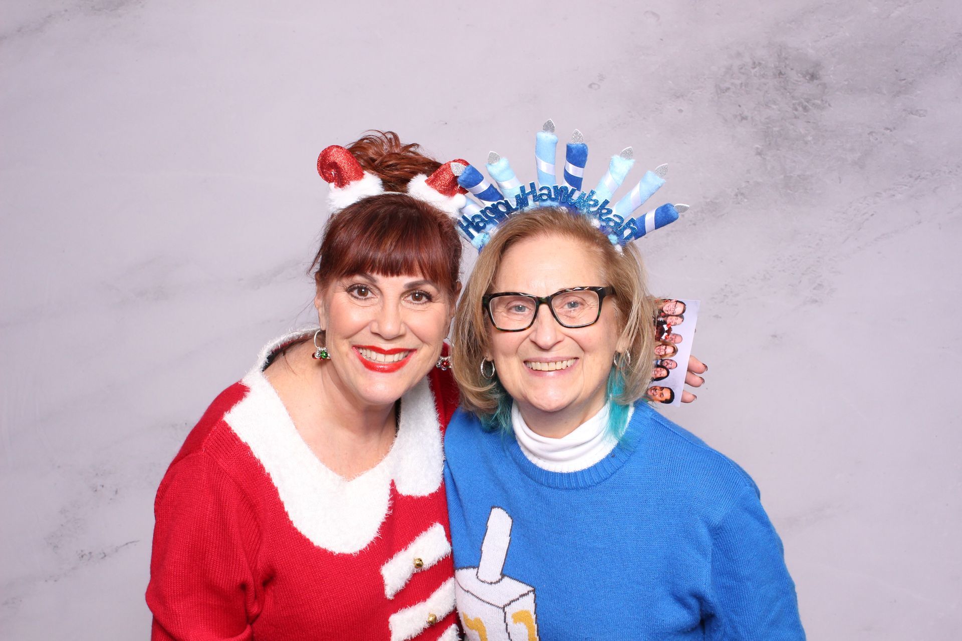 Two girls posing during their private party in the Ever After Glam Photo Booth in Detroit, Michigan
