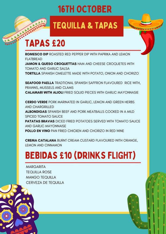 Margaritas & Meze Menu