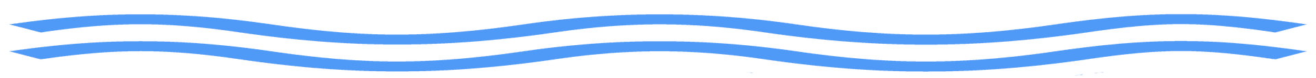 Two stylized blue wavy lines.