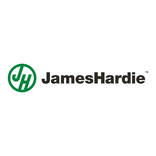 James Hardie logo: green circle with 