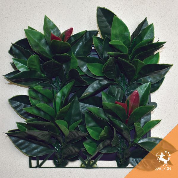 Follaje artificial laurel rojo